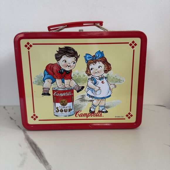 VTG. 1998 CAMPBELL'S SOUP KIDS TOMATO SOUP METAL LUNCH BOX - Picture 8 of 9